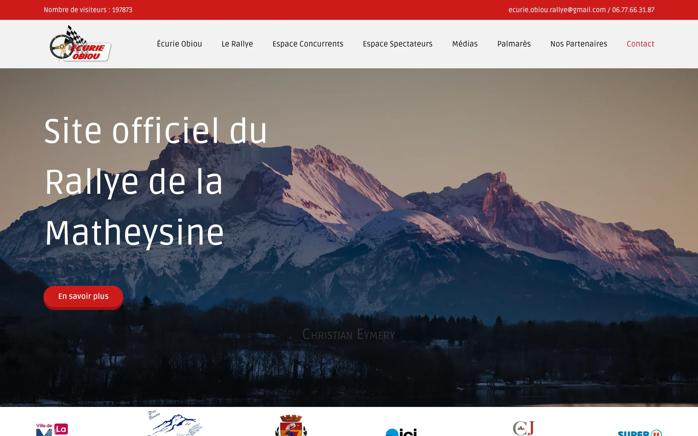 Page d'accueil du site du Rallye de la Matheysine