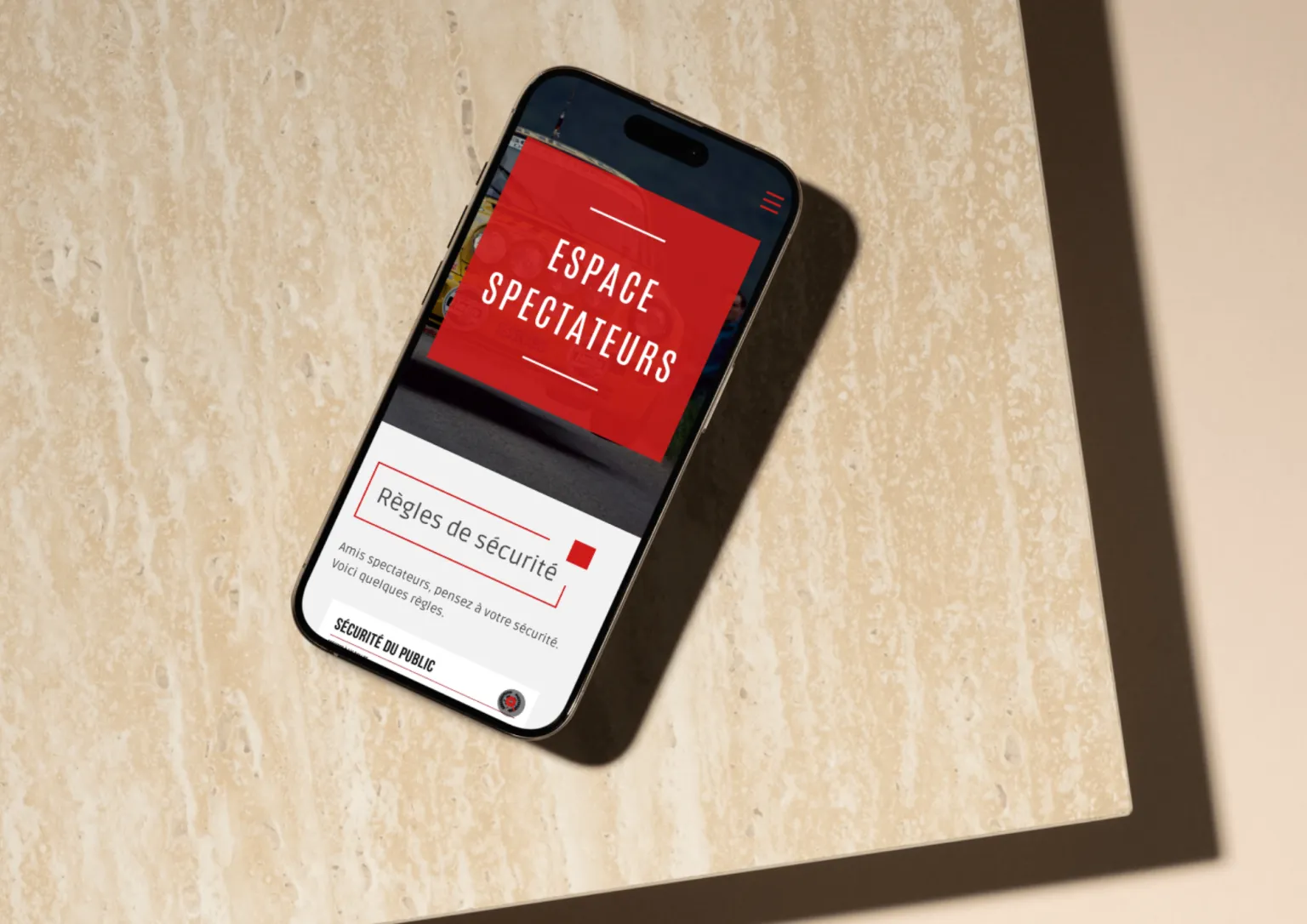 Version mobile du site